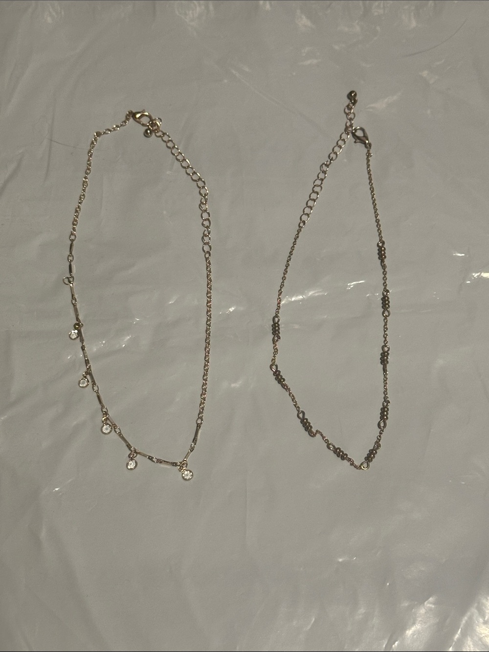 Delicate Gold-Tone Layered Choker Necklace Set